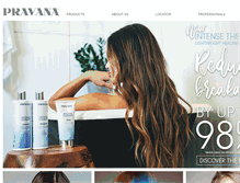 Tablet Screenshot of pravana.com